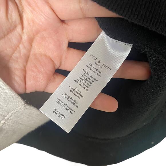 Rag & Bone Black Teddy Fleece Faux Shearling Hoodie M - Picture 5 of 7